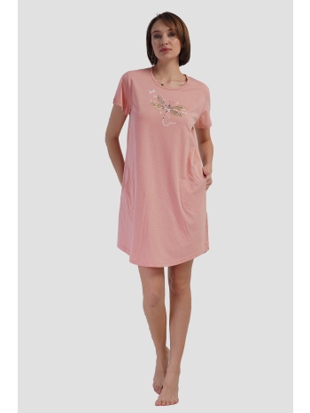 vienetta γυναικείο καλοκαιρινό βαμβακερό νυχτικό με κοντό σε προσφορά