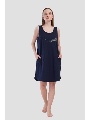 vienetta γυναικείο καλοκαιρινό βαμβακερό νυχτικό με φαρδιά σε προσφορά