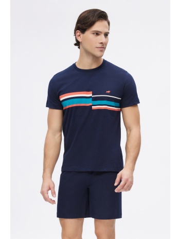 minerva ανδρική κοντομάνικη βαμβακερή πυτζάμα με σε προσφορά