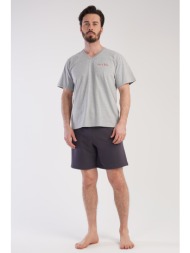 vienetta man ανδρικό αθλητικό σετ φόρμας κοντομάνικο με σορτς-301020