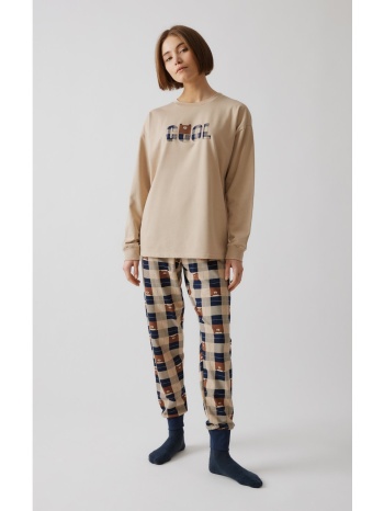 minerva γυναικεία πυτζάμα bear - μπέζ σε προσφορά