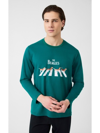 minerva ανδρική πυτζάμα beagles - κυπαρισσί σε προσφορά