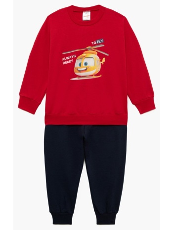 minerva βρεφική πυτζάμα φούτερ fly - κόκκινο σε προσφορά