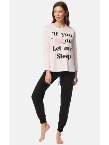 minerva γυναικεία πυτζάμα xειμερίνη - ροζ σε προσφορά