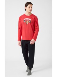 minerva ανδρική πυτζάμα the beast - κόκκινο