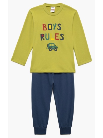 minerva βρεφική πυτζάμα car - lime σε προσφορά