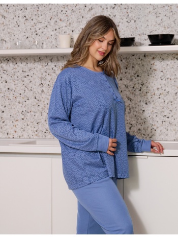 γυναικεία πυτζάμα plus size - μπλέ σε προσφορά