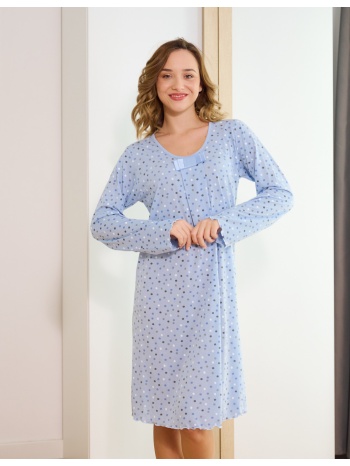 γυναικεία νυχτικιά πουά - σιέλ σε προσφορά