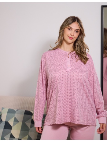 γυναικεία πυτζάμα plus size - ροζ σε προσφορά