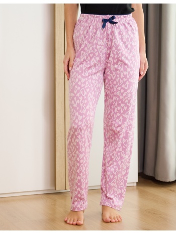 γυναικείο παντελόνι πυτζάμας με καροδύλες - λιλά σε προσφορά