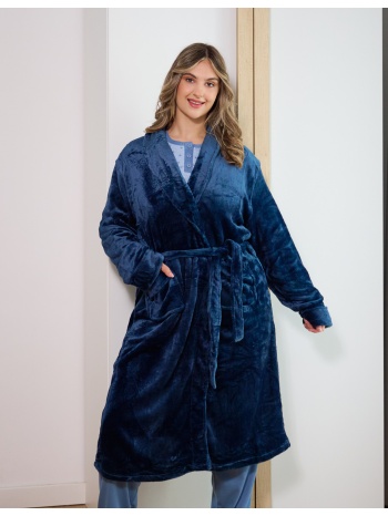 γυναικεία ρόμπα βελούδινη - μπλέ σε προσφορά