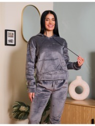 γυναικείο σετ φόρμες βελούδινες - γκρί