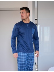 ανδρική πυτζάμα χειμερινή - μπλέ