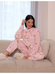 γυναικεία πυτζάμα γούνινη λεπτή - ροζ