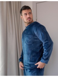 ανδρική πυτζάμα βελούδινη - ναυτικό μπλέ