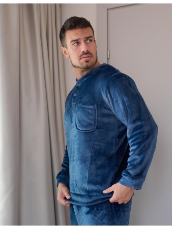 ανδρική πυτζάμα βελούδινη - ναυτικό μπλέ σε προσφορά