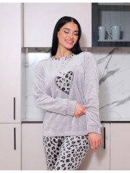 γυναικεία πυτζάμα βελούδινη - γκρί