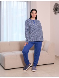 γυναικεία πυτζάμα λεοπάρ - μπλέ