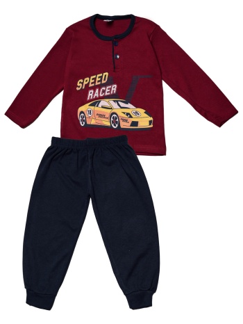 παιδική πυτζάμα speed racer - μπορντώ σε προσφορά