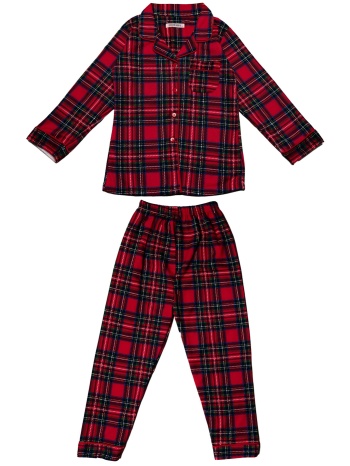 παιδική πυτζάμα καρό - κόκκινο σε προσφορά
