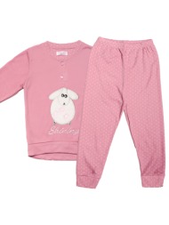παιδική πυτζάμα χειμερινή - ροζ