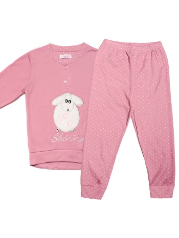 παιδική πυτζάμα χειμερινή - ροζ σε προσφορά