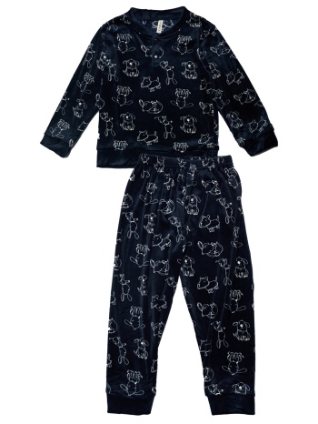 παιδική πυτζάμα βελούδινη - μπλέ σε προσφορά