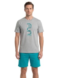 nina club ανδρική πυτζάμα καλοκαιρινή - γκρί