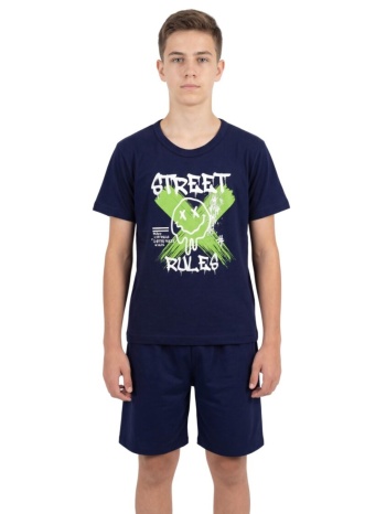 nina club παιδική πυτζάμα καλοκαιρινή για αγόρι - μπλέ σε προσφορά