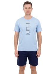 nina club ανδρική πυτζάμα καλοκαιρινή - σιέλ