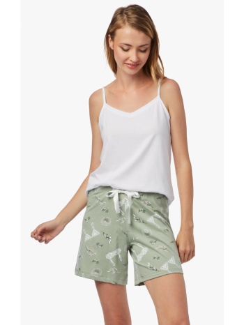 minerva γυναικείο σορτς πυτζάμας εμπριμέ - χακί σε προσφορά