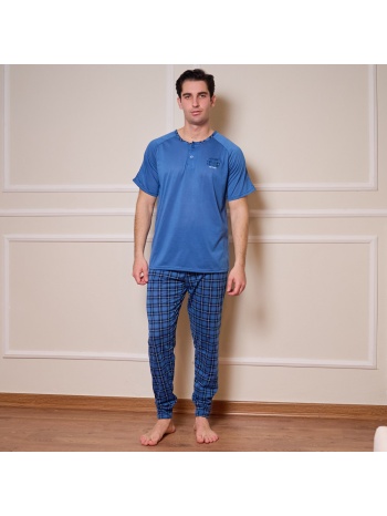 ανδρική πυτζάμα ανοιξιάτικη - μπλέ σε προσφορά