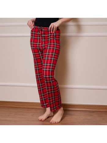 γυναικείο παντελόνι πυτζάμας καρό - κόκκινο σε προσφορά