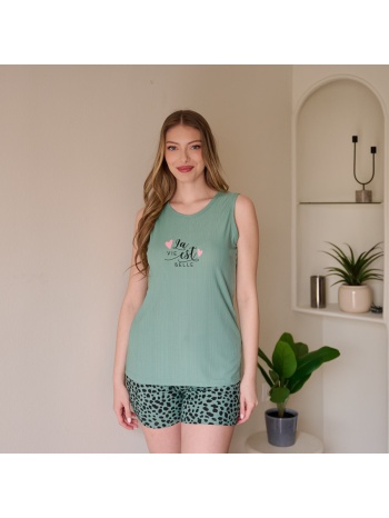 γυναικεία πυτζάμα καλοκαιρινή - μέντα σε προσφορά