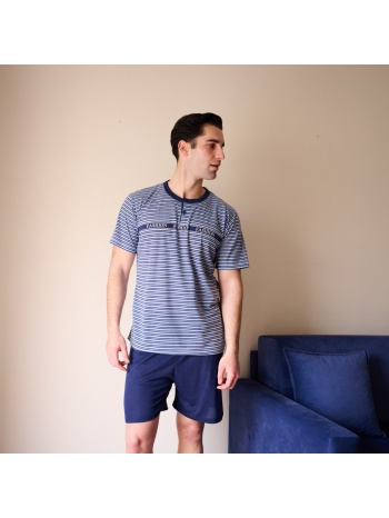 ανδρική πυτζάμα καλοκαιρινή - σιέλ σε προσφορά