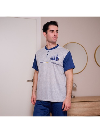 ανδρική πυτζάμα ανοιξιάτικη - γκρί σε προσφορά