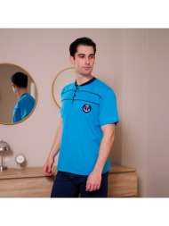 ανδρική πυτζάμα καλοκαιρινή - γαλάζιο