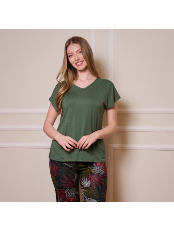 γυναικεία πυτζάμα ανοιξιάτικη - χακί σε προσφορά