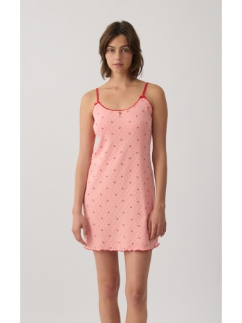 minerva γυναικείο νυχτικάκι με κερασάκια - κοραλί σε προσφορά