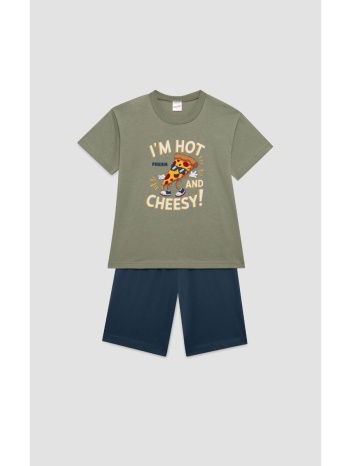 minerva παιδική πυτζάμα για αγόρι - χακί σε προσφορά