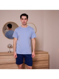 ανδρική πυτζάμα καλοκαιρινή - σιέλ