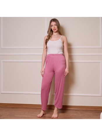 γυναικείο παντελόνι πυτζάμας μονόχρωμο - σάπιο μήλο σε προσφορά