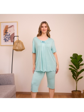 γυναικεία πυτζάμα καλοκαιρινή plus size - βεραμάν σε προσφορά