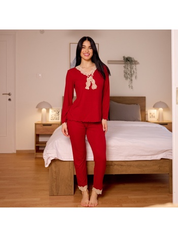γυναικεία πυτζάμα ριπ - red wine σε προσφορά