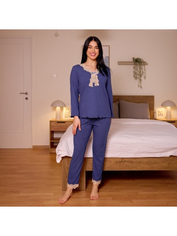γυναικεία πυτζάμα ριπ - μπλέ σε προσφορά