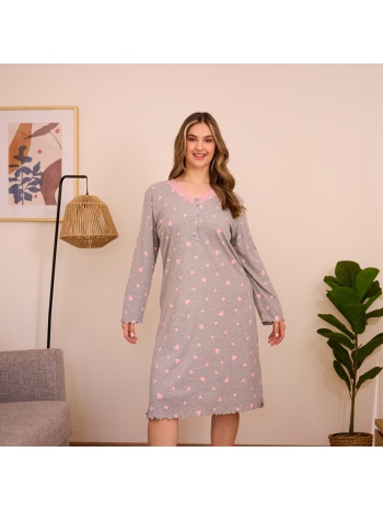 γυναικεία ριπ νυχτικιά plus size - γκρί σε προσφορά