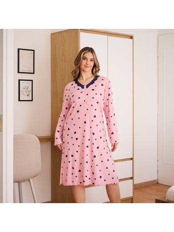 γυναικεία ριπ νυχτικιά plus size - ροζ σε προσφορά