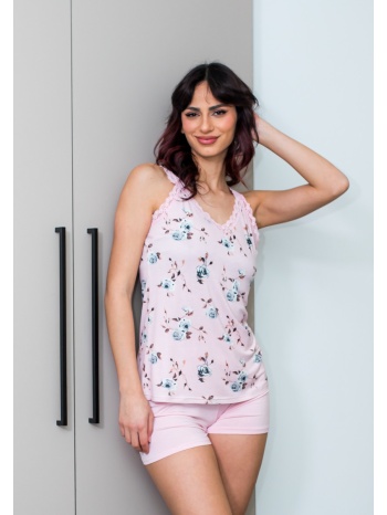 γυναικεία πυτζάμα φλοράλ - ροζ σε προσφορά