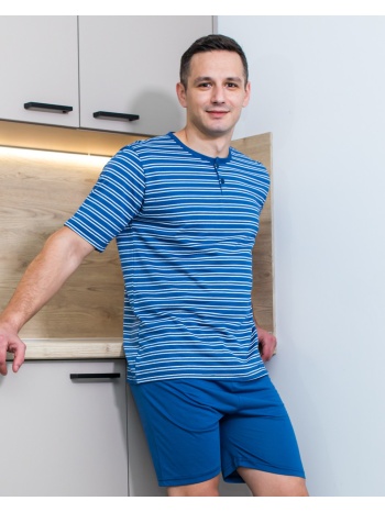 ανρική πυτζάμα ριγέ κοντομάνικη - μπλέ σε προσφορά