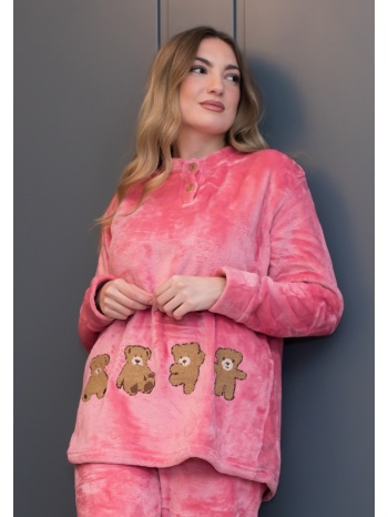 γυναικεία πυτζάμα βελούδινη με αρκουδάκια - σάπιο μήλο σε προσφορά